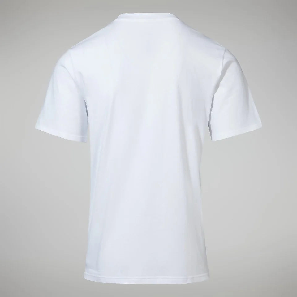 Berghaus Men's Organic Big Colour Logo Super Stretch Tee White