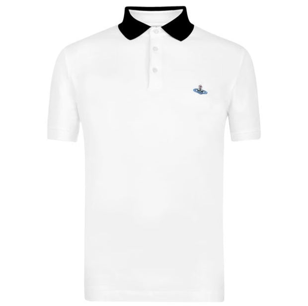 VIVIENNE WESTWOOD
CONTRASTING COLLAR POLO SHIRT