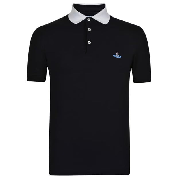 VIVIENNE WESTWOOD
CONTRASTING COLLAR POLO SHIRT