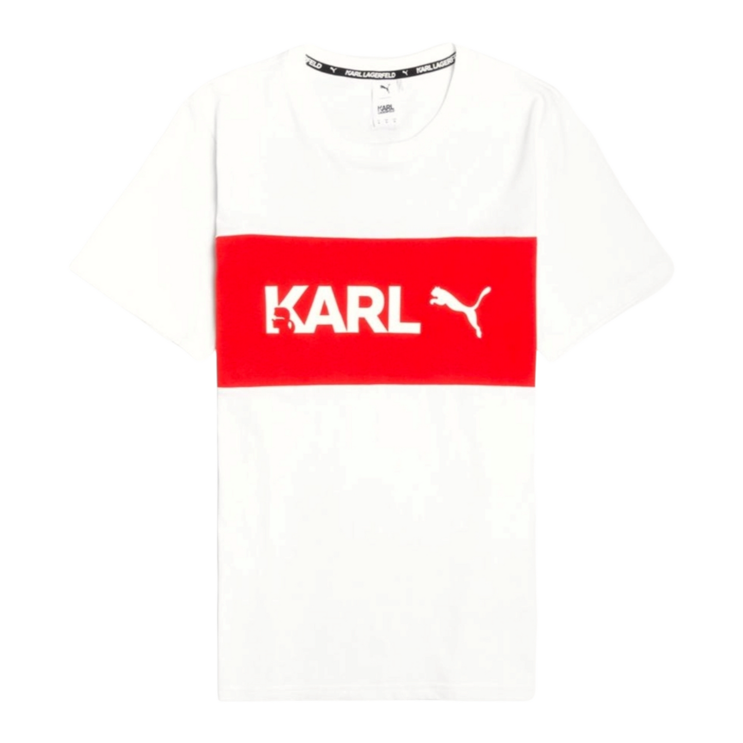 PUMA X KARL LAGERFELD TEE - WHITE/RED