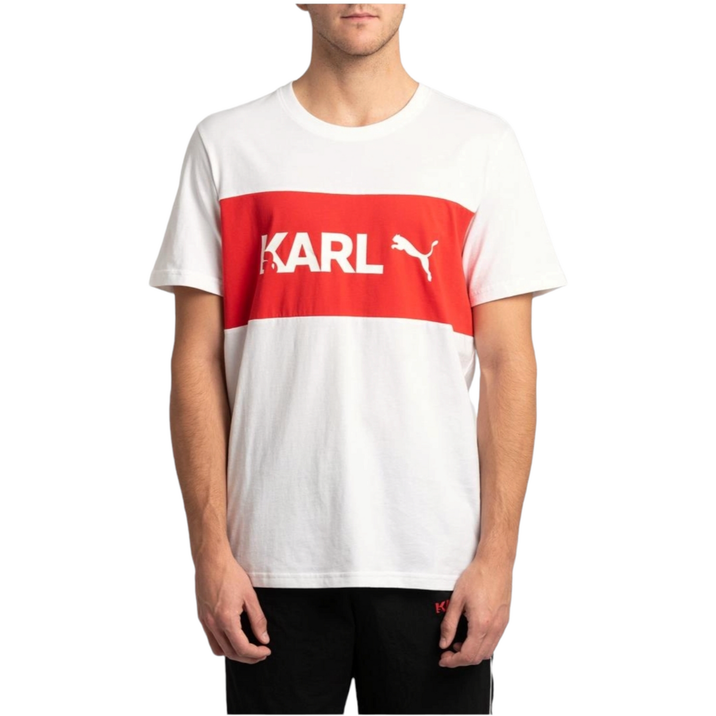 PUMA X KARL LAGERFELD TEE - WHITE/RED