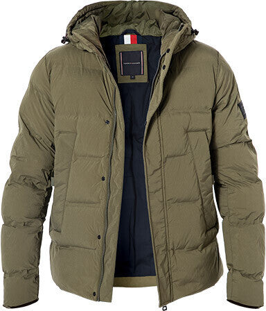 Tommy Hilfiger Padded Hooded Stretch Bomber Jacket