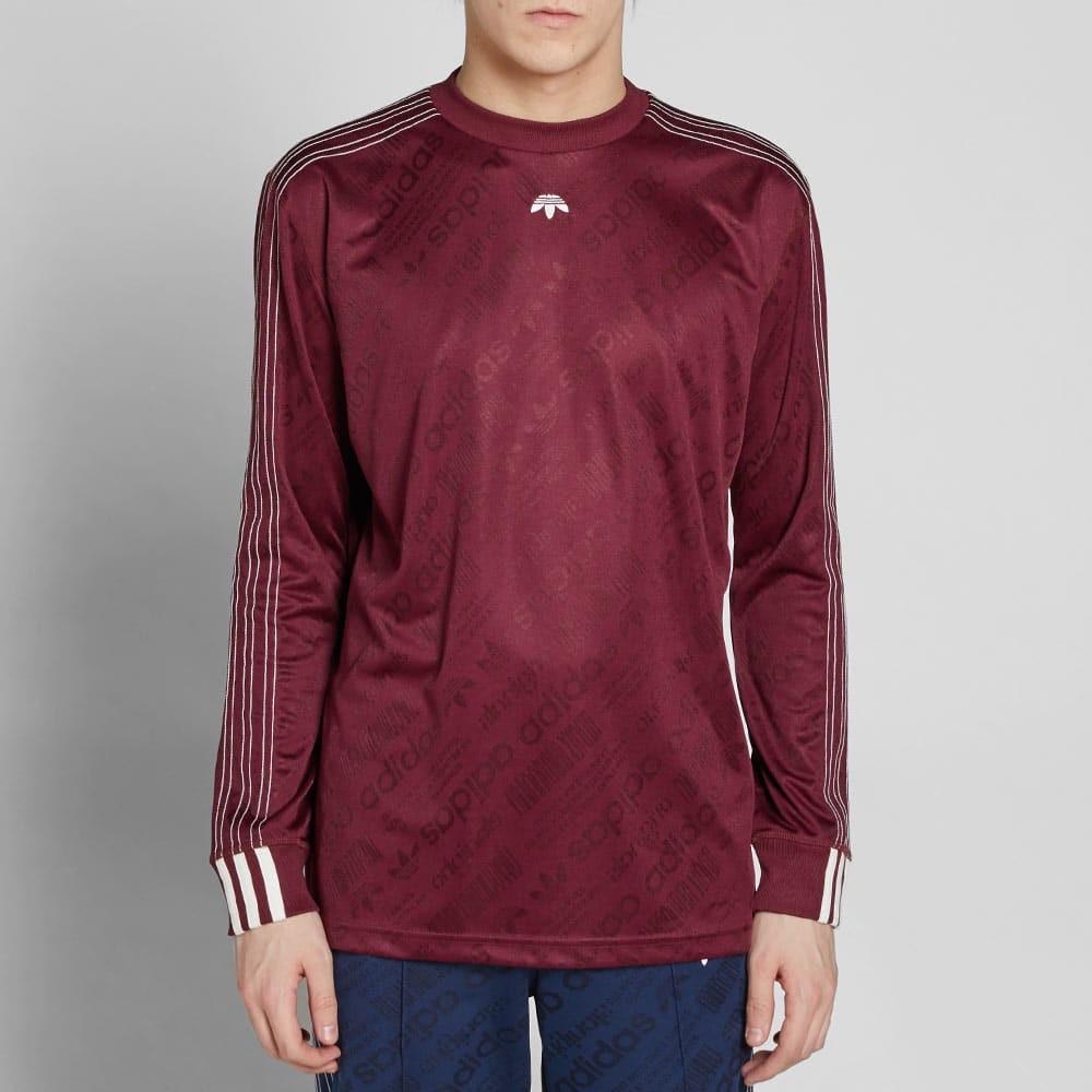 Adidas X Alexander Wang Long Sleeve Football Jersey - Maroon (4349257810033)