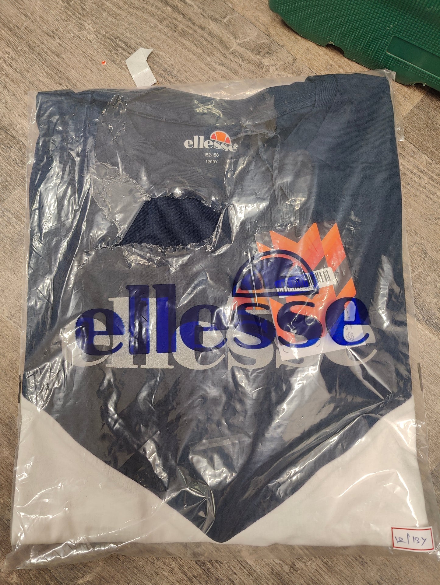 Ellesse kids tee white & navy