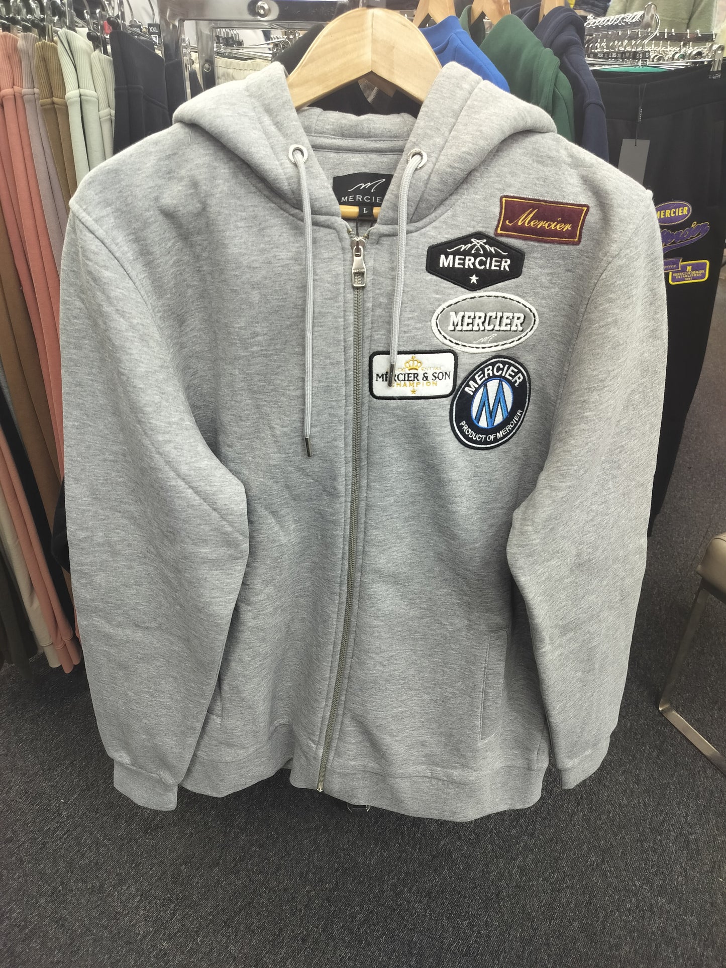 Mercier badge zip hoodie