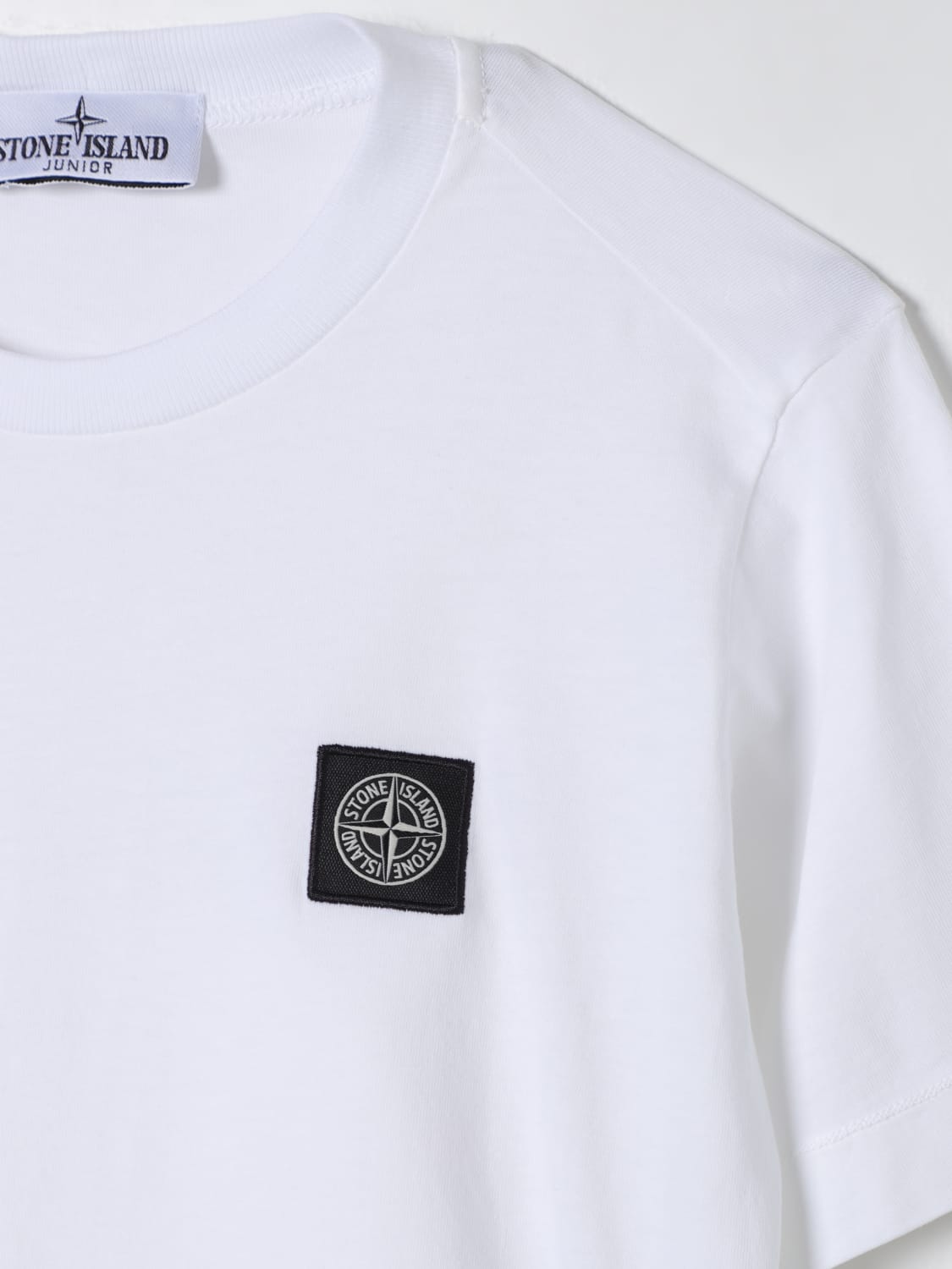 Stone Island Juniors Patch T-Shirt - White