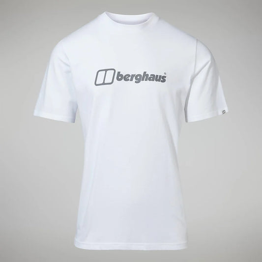 Berghaus Men's Organic Big Colour Logo Super Stretch Tee White