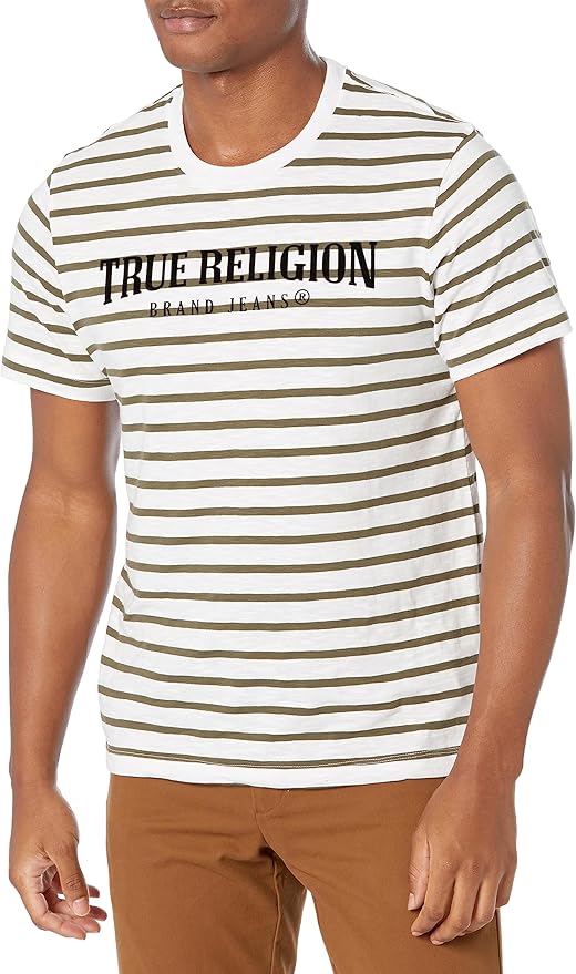 True Religion Arch Logo Stripe T-Shirt