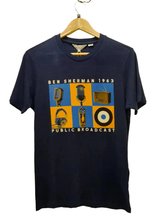 Ben Sherman Public Broadcast T-Shirt - Navy