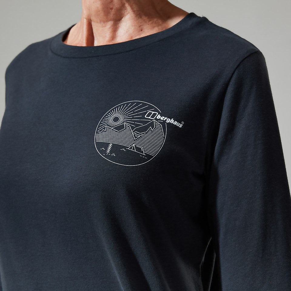 Berghaus Women's Linear Landscape Long Sleeve Tee Black