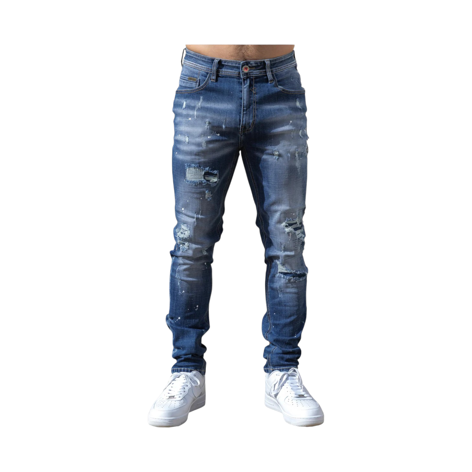 Enzo Slim Fit Ripped Jeans