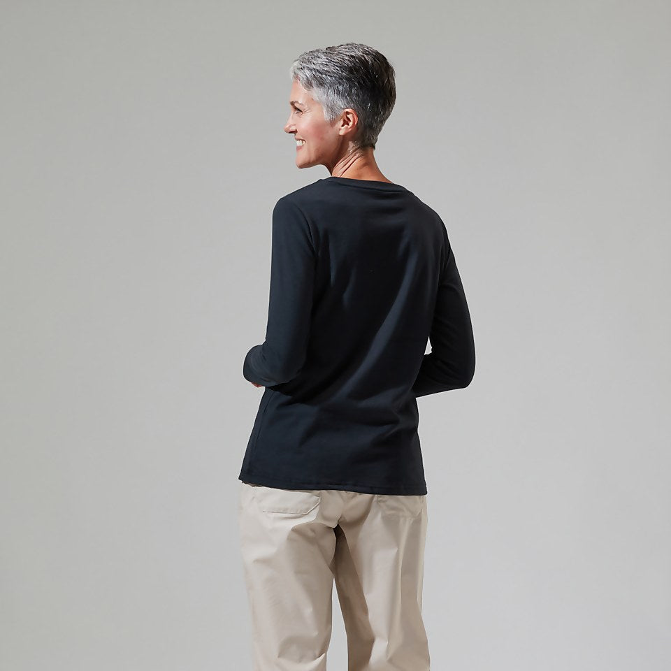 Berghaus Women's Linear Landscape Long Sleeve Tee Black