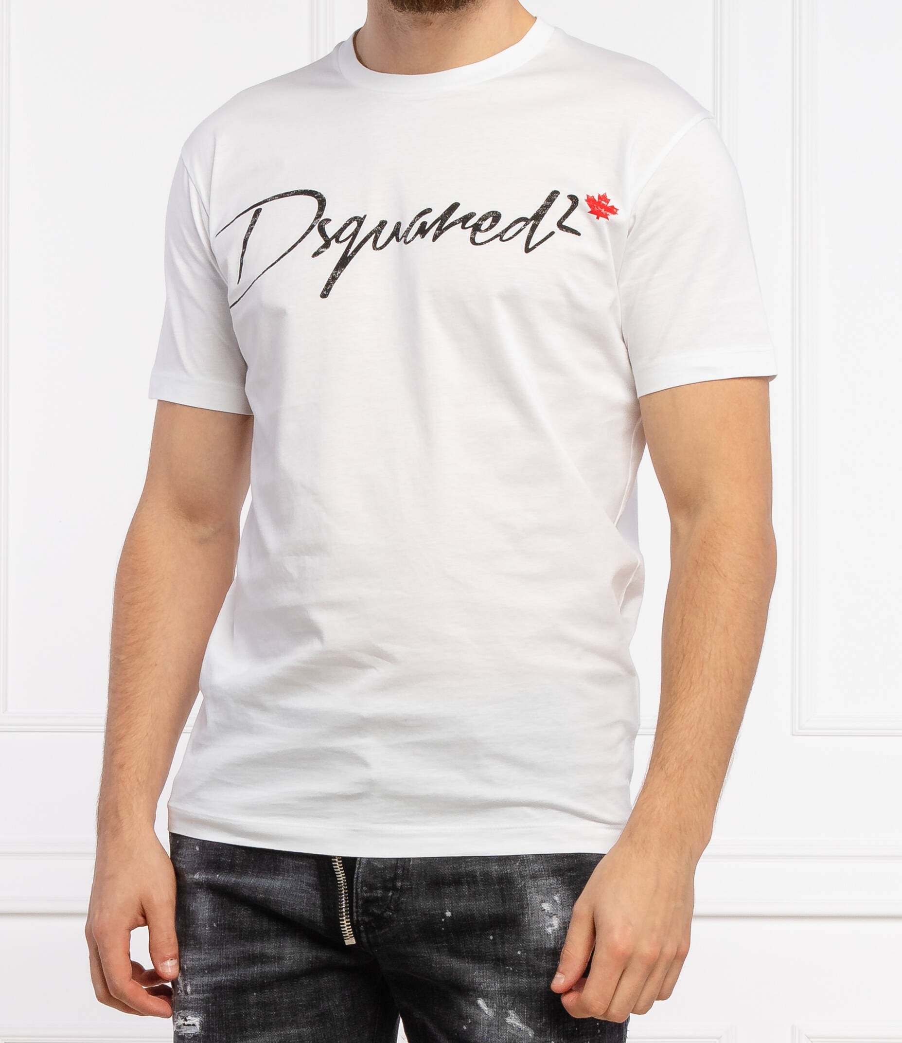 Dsquared2 White Italic Logo T-Shirt