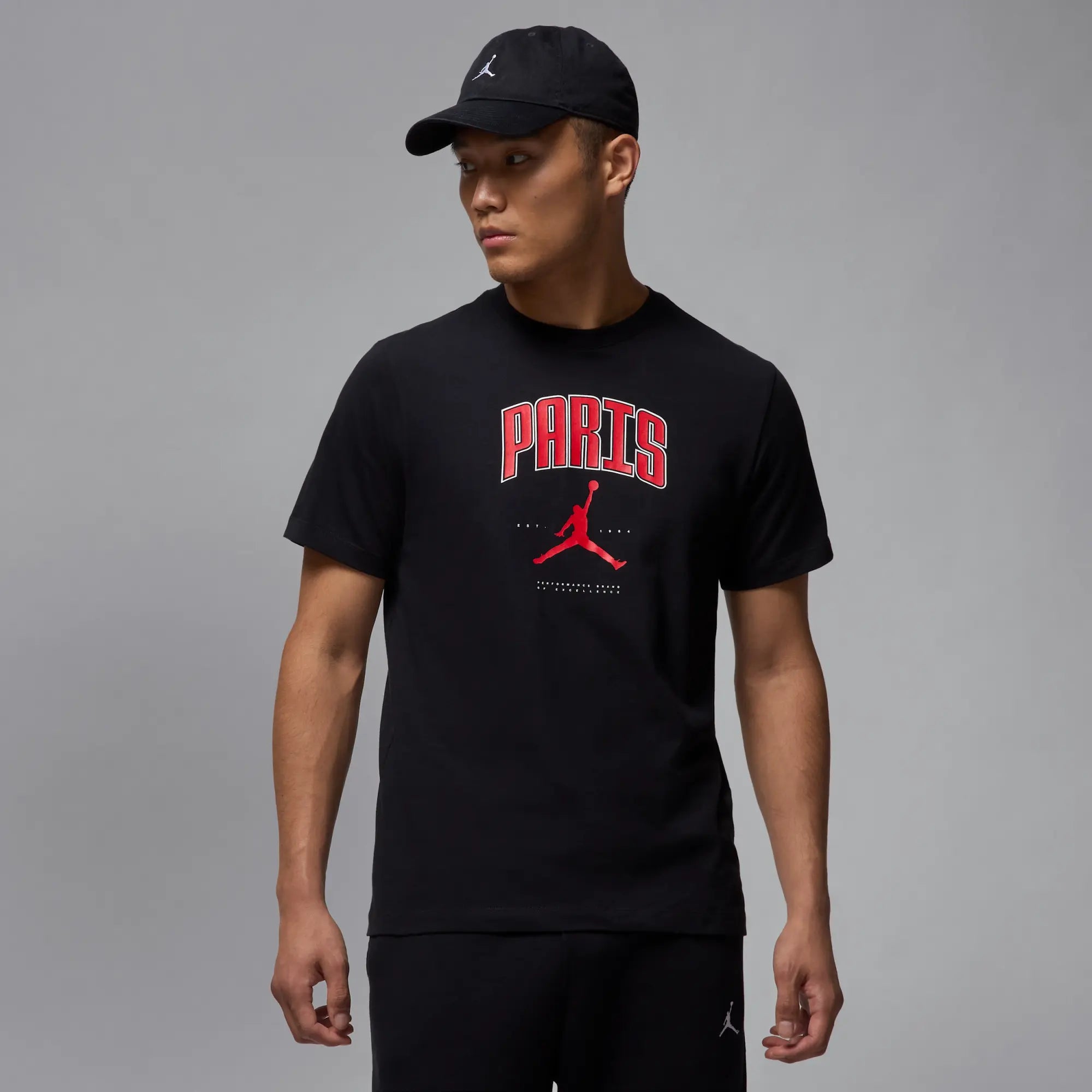Nike Jordan Men's Paris T-Shirt - Black - Cotton