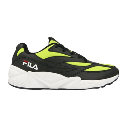 Black and yellow fila shoes best sale